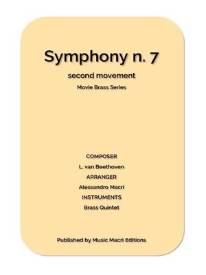 cover image of Symphony n. 7--Movie Brass Series by L. van Beethoven